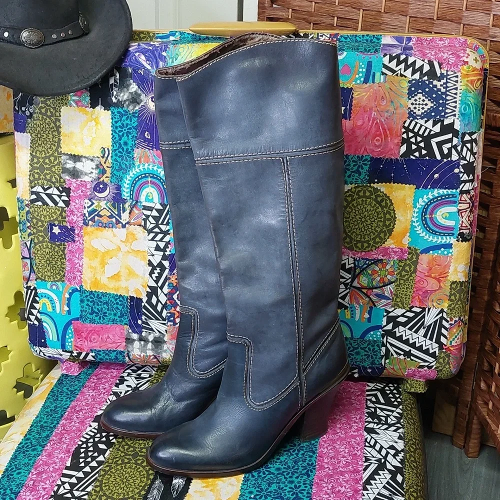 Lucky Brand Elena Boot In Blue 8.5 - Picture 8 of 16